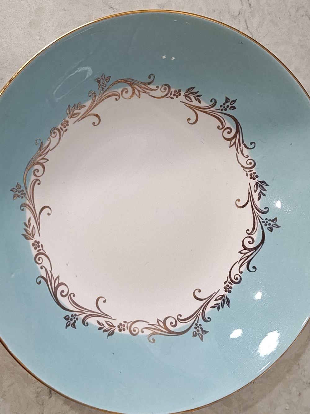 Vintage ~ Lifetime China Co ~ Semi-Vitreous ~ Gold Crown ~ Set of 2 Berry Bowls